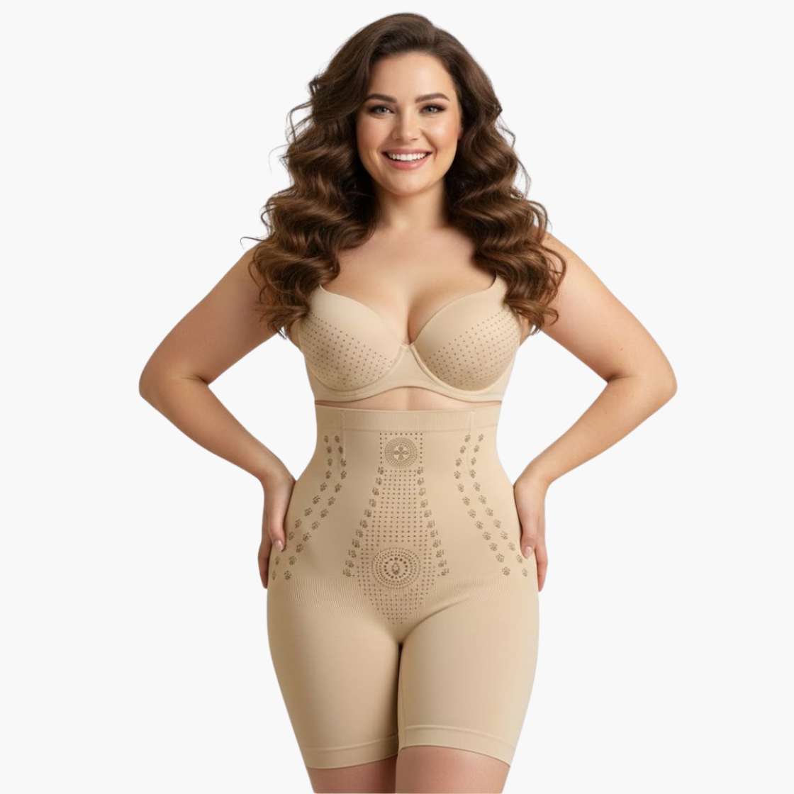 Culotte Sculptante Taille Haute Beige