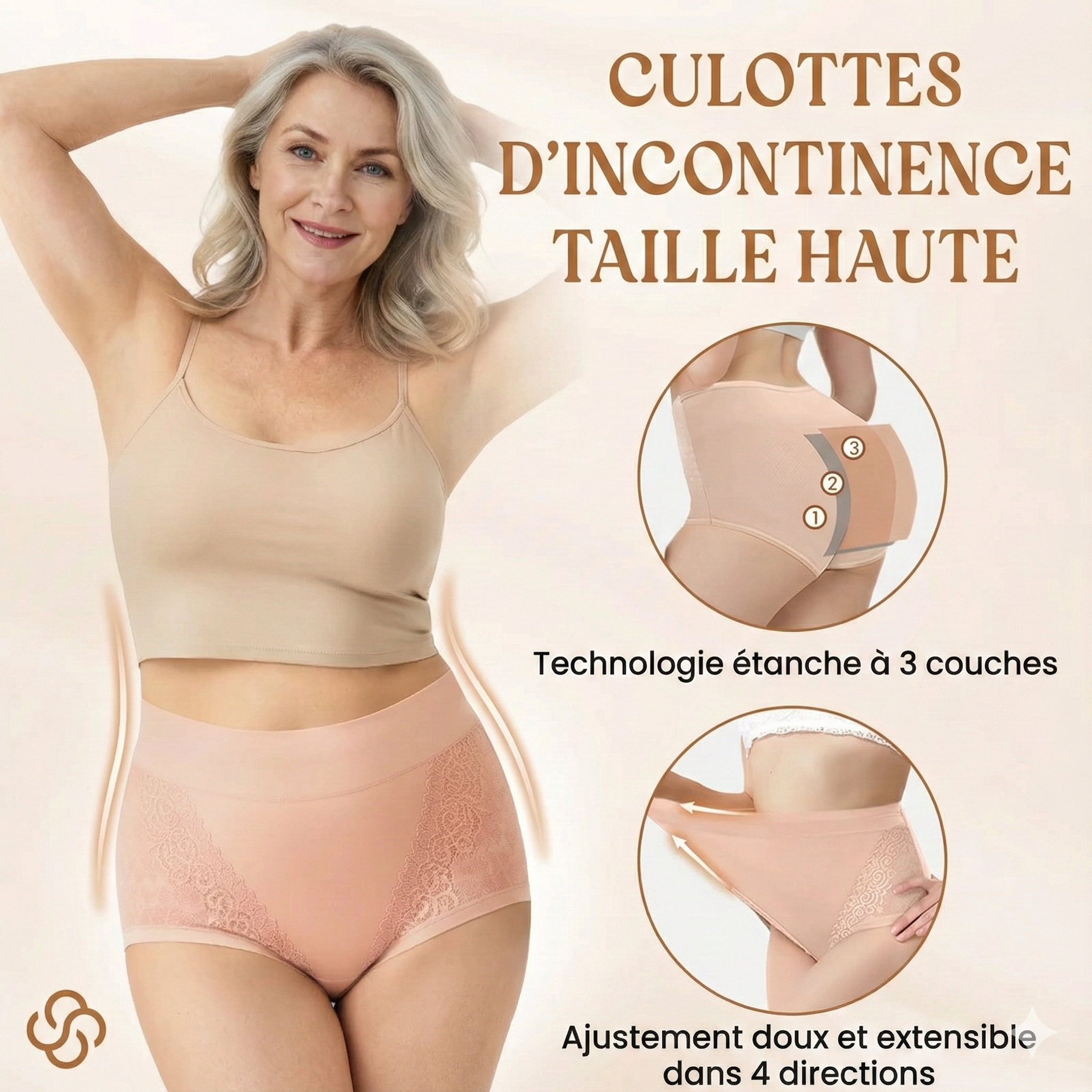 SofiLace - Culotte Taille Haute Élégante – Confort & Protection Anti-Fuites
