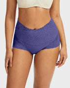 High Waist Lace V-Cut Breathable Shaping Panties (3 Pack)