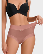 Silky High-Waist Seamless Briefs With Scalloped Edges (6 pack)